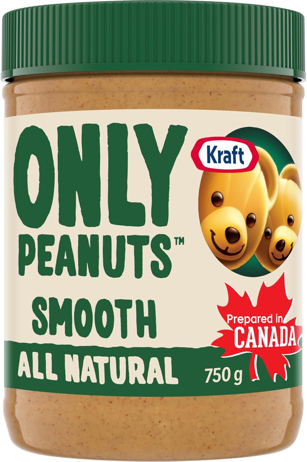 Kraft Only Peanuts All Natural Smooth Peanut Butter, 750g (Pack of 12)