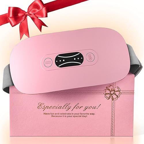 Almohadilla térmica inalámbrica portátil, almohadilla de calentamiento rápido, dispositivo de cinturón eléctrico, vibración de 3 velocidades y