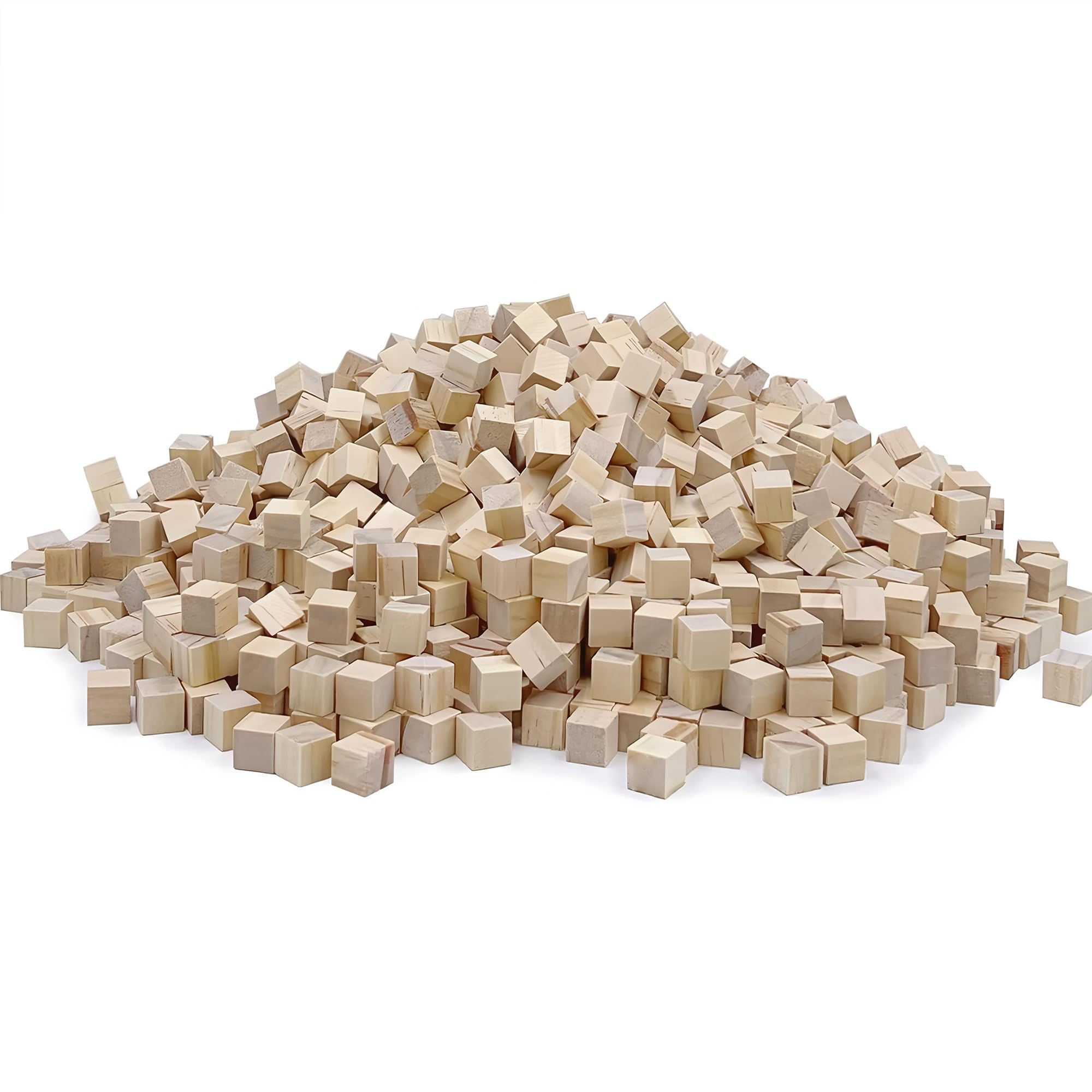 500Pcs Wood Blocks for Crafts, Unfinished Wood Cubes, 1cm Natural Pine Small Wood Square Blocks, Wooden Cubes for Arts and Crafts and DIY Projects-image-22