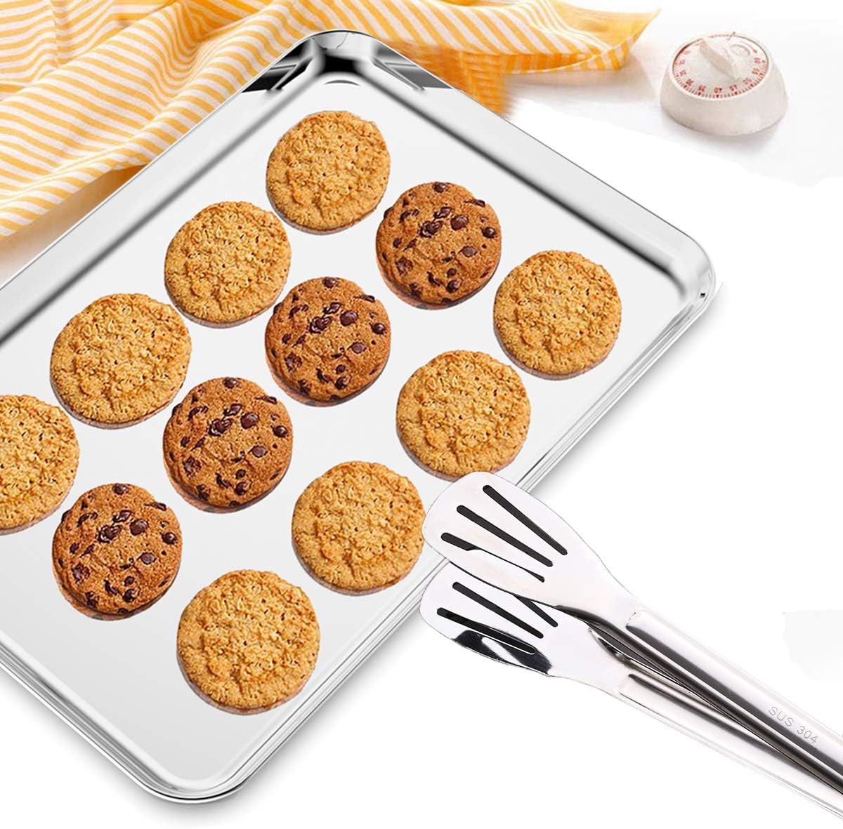 20'' Stainless Steel Non-stick Insulated Cookie Sheets Set of 2