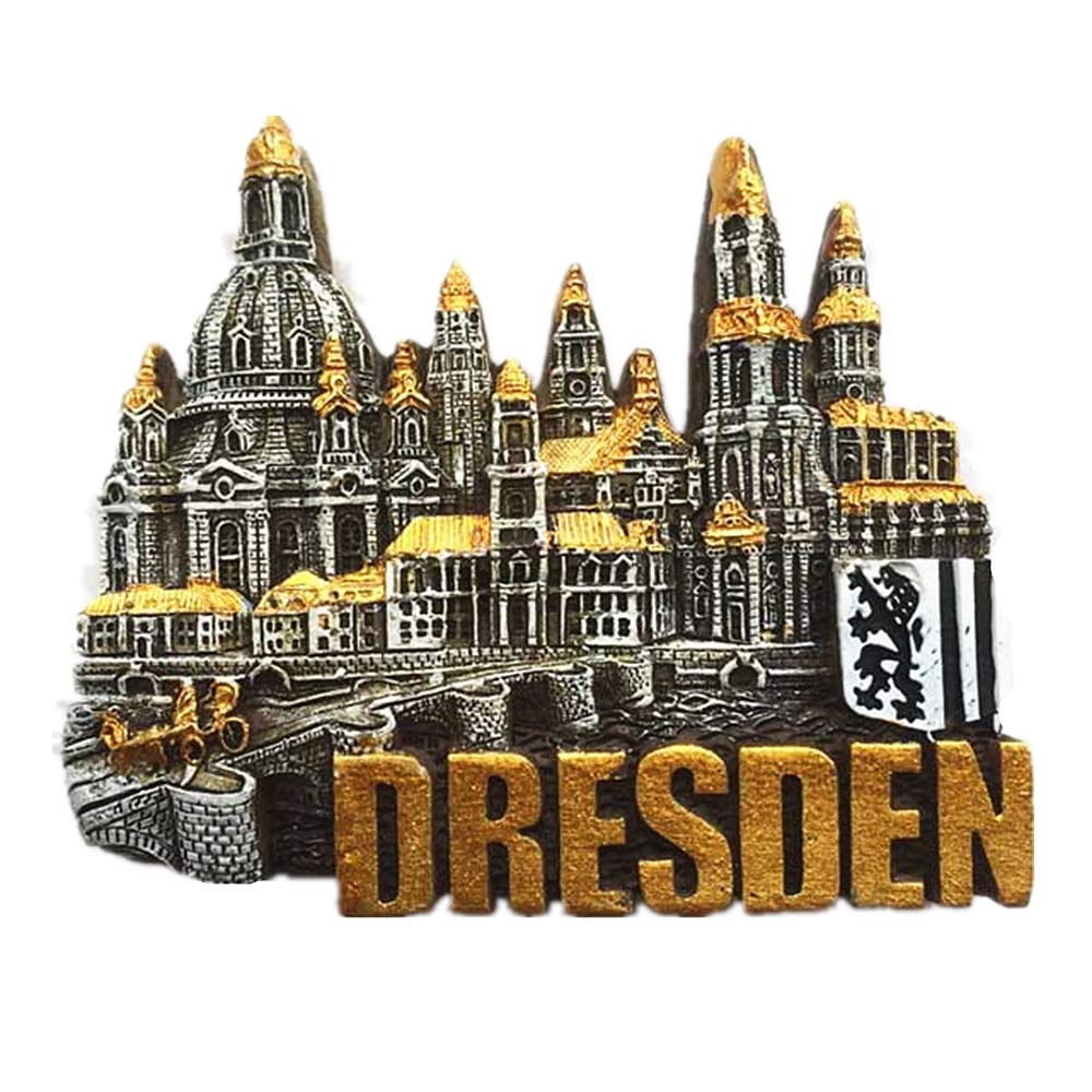 Muyu Magnet 14 3D Dresden Germany Fridge Magnet Souvenir Gift Home & Kitchen Decoration Magnetic Sticker Deutschland Refrigerator Magnet Travel Souvenir Gift