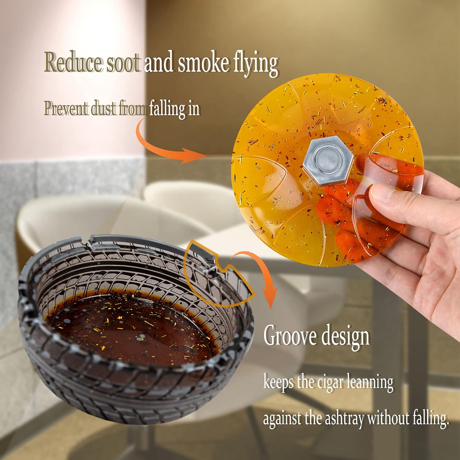 Large Ashtray Mold for Resin, Tire Shape Jewelry Box Silicone Mold with Lid Mold, Ashtray Epoxy Molds for Resin Casting, Jewelry Storage, DIY Crafts, Soap Dish, Home Decoration