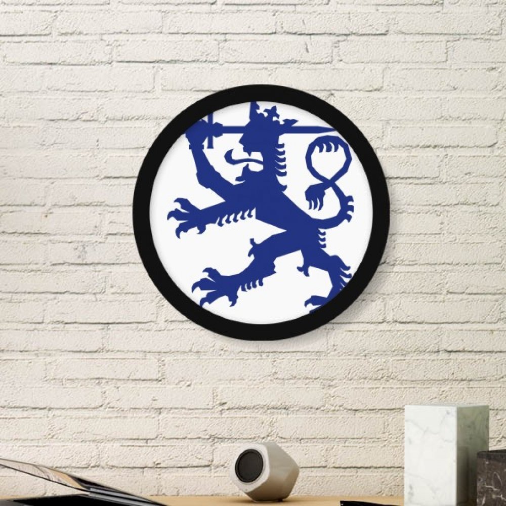 Cadre photo Finlande noir rond sticker mural motif pays peinture art imprimé pour maison