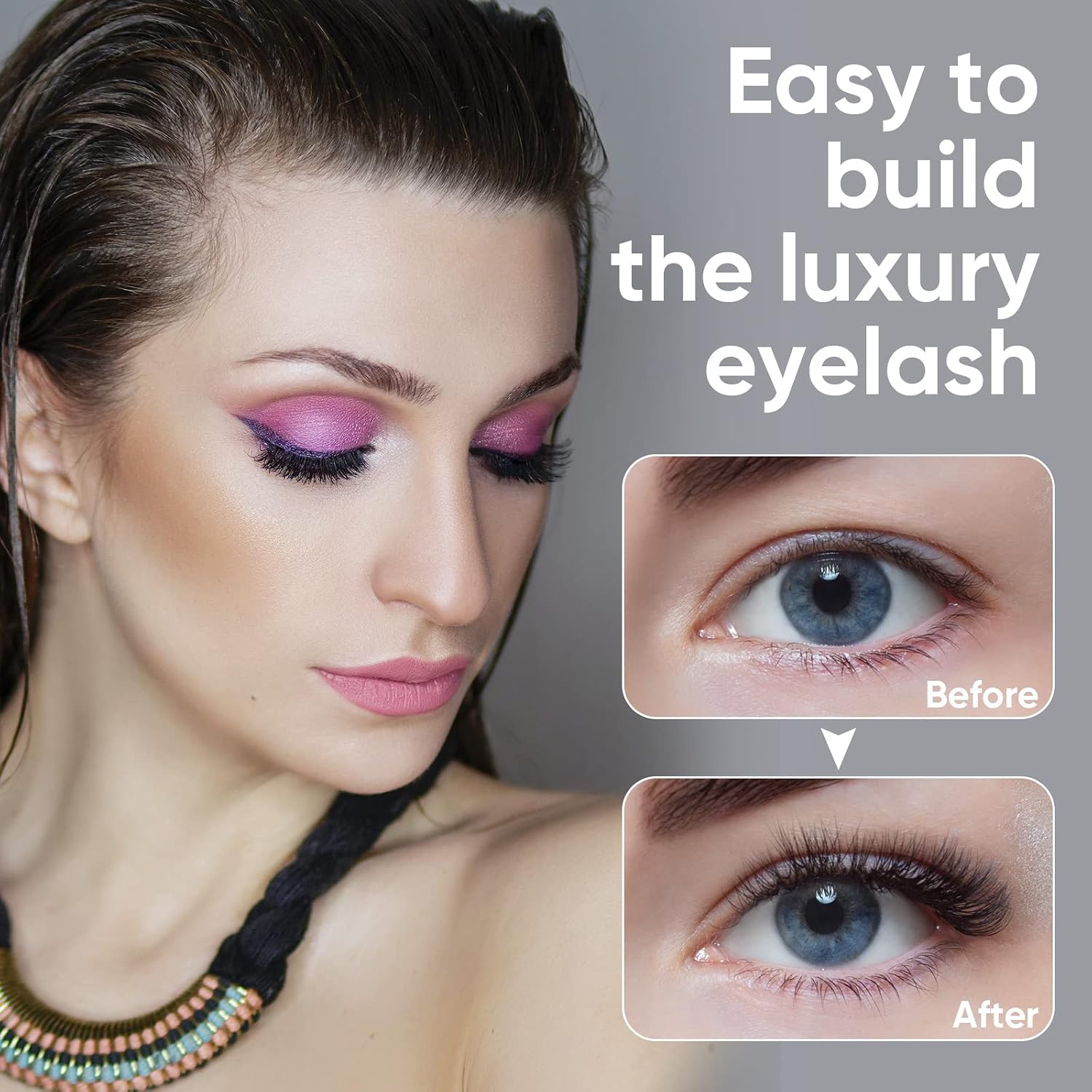 Self Adhesive Eyelashes 3 Pairs, Reusable Waterproof Long Extension False Eyelashes without Magnetic and Glue, Three Different Types Natural Look