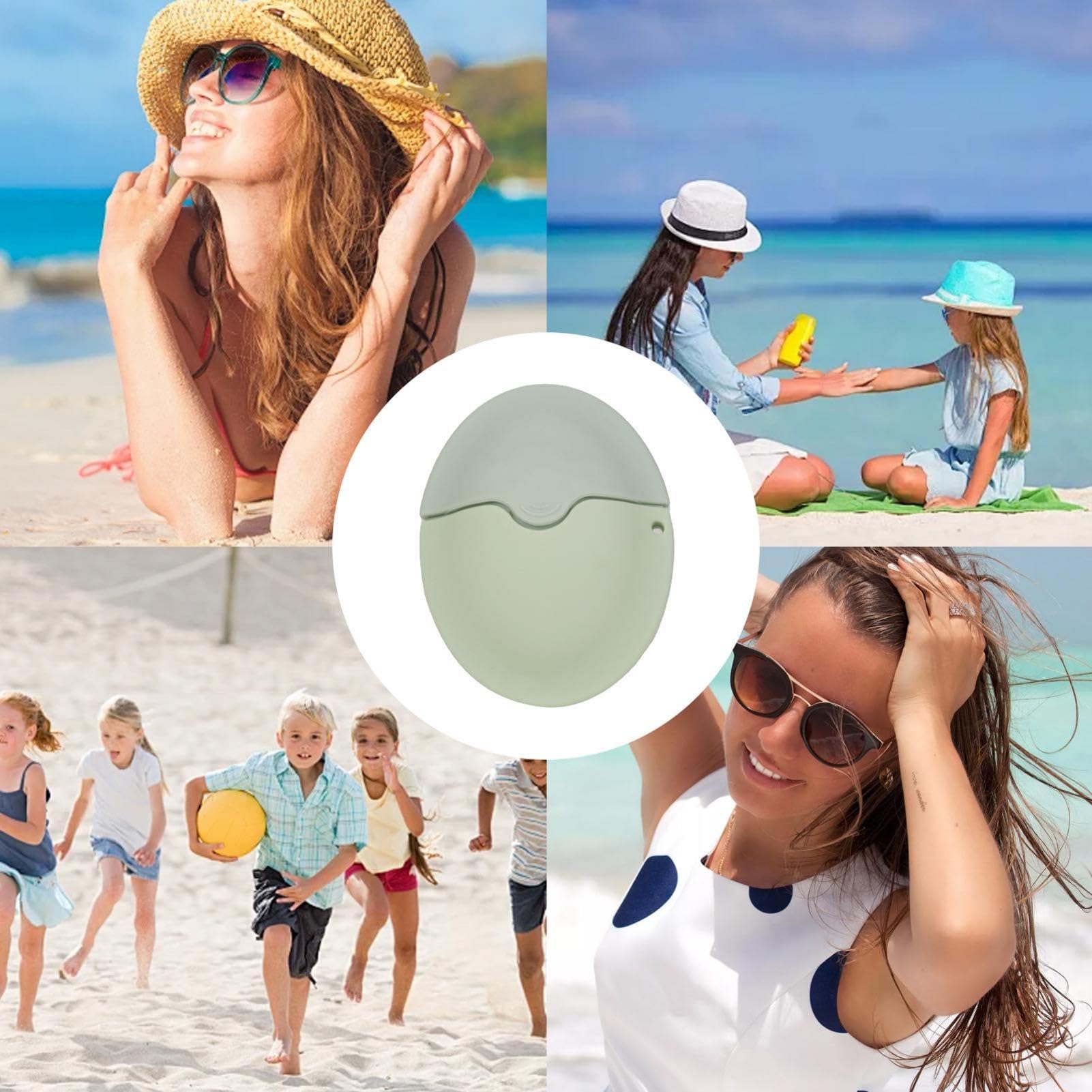Rodillo aplicador de protector solar, aplicador de loción para niños - Botella aplicadora de protector solar reutilizable enrollable - Herramientas aplicadoras de protector solar livianas para t