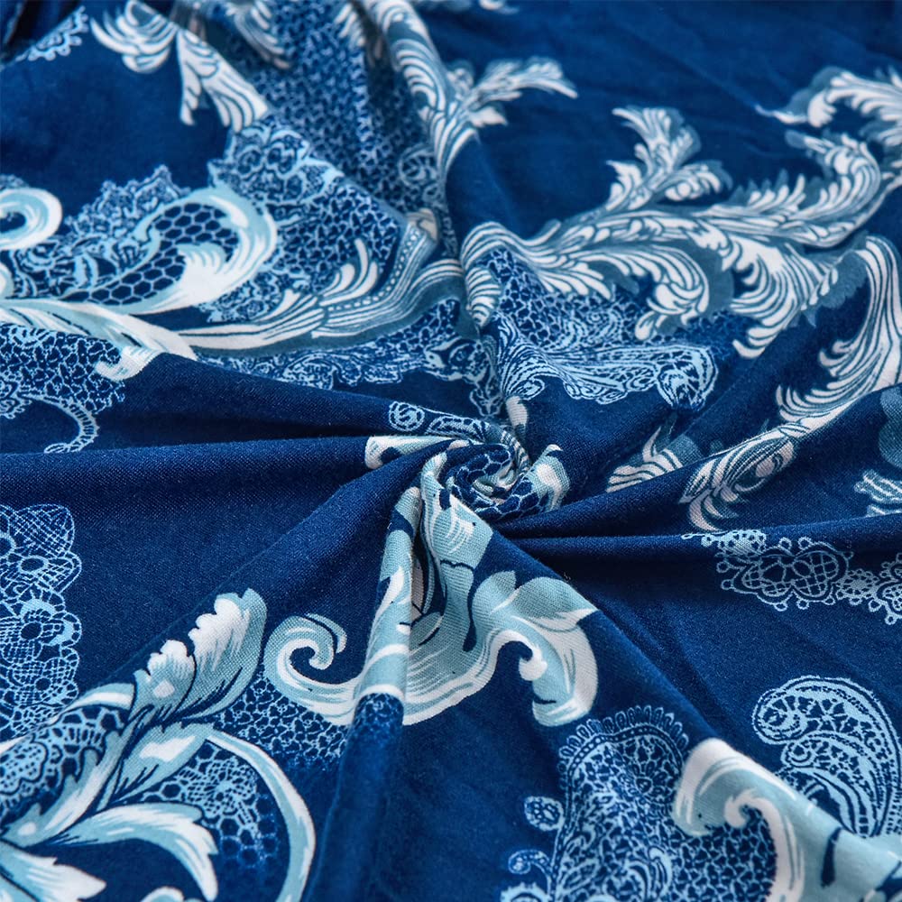 Maison Exclusive - Cuscini Sedia Schienale Alto 2 Pz Bianco E Blu Tessuto Oxford 89596199