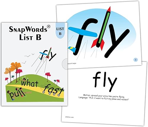 Tarjetas didácticas de la lista B de SnapWords®