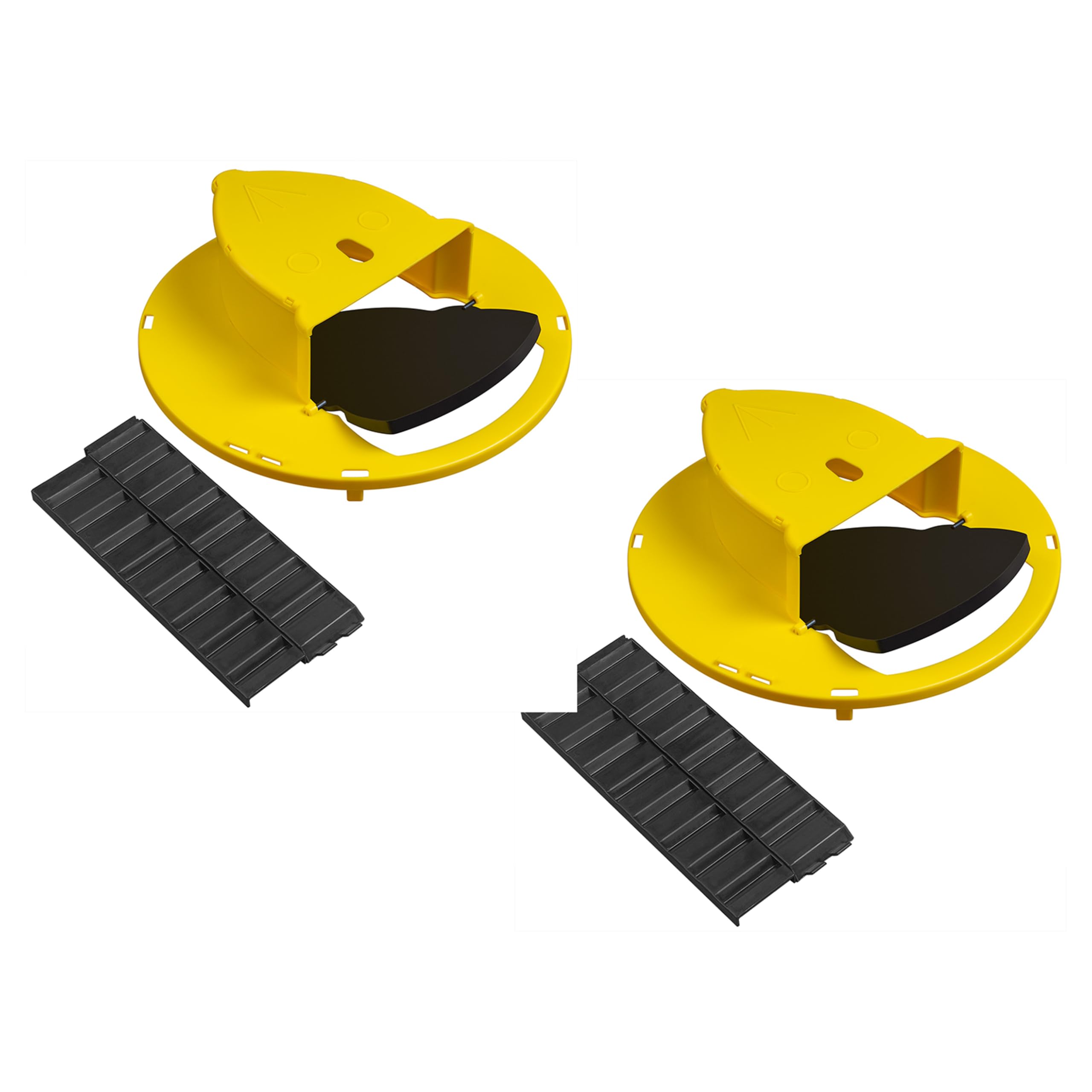 Guijinhao 2PCS Humane Mouse Trap Bucket Lid, Release with Reset Mechanism Mouse Trap Bucket Lid Auto Reset for Indoor Outdoor Home and Garden Use (C81-2)
