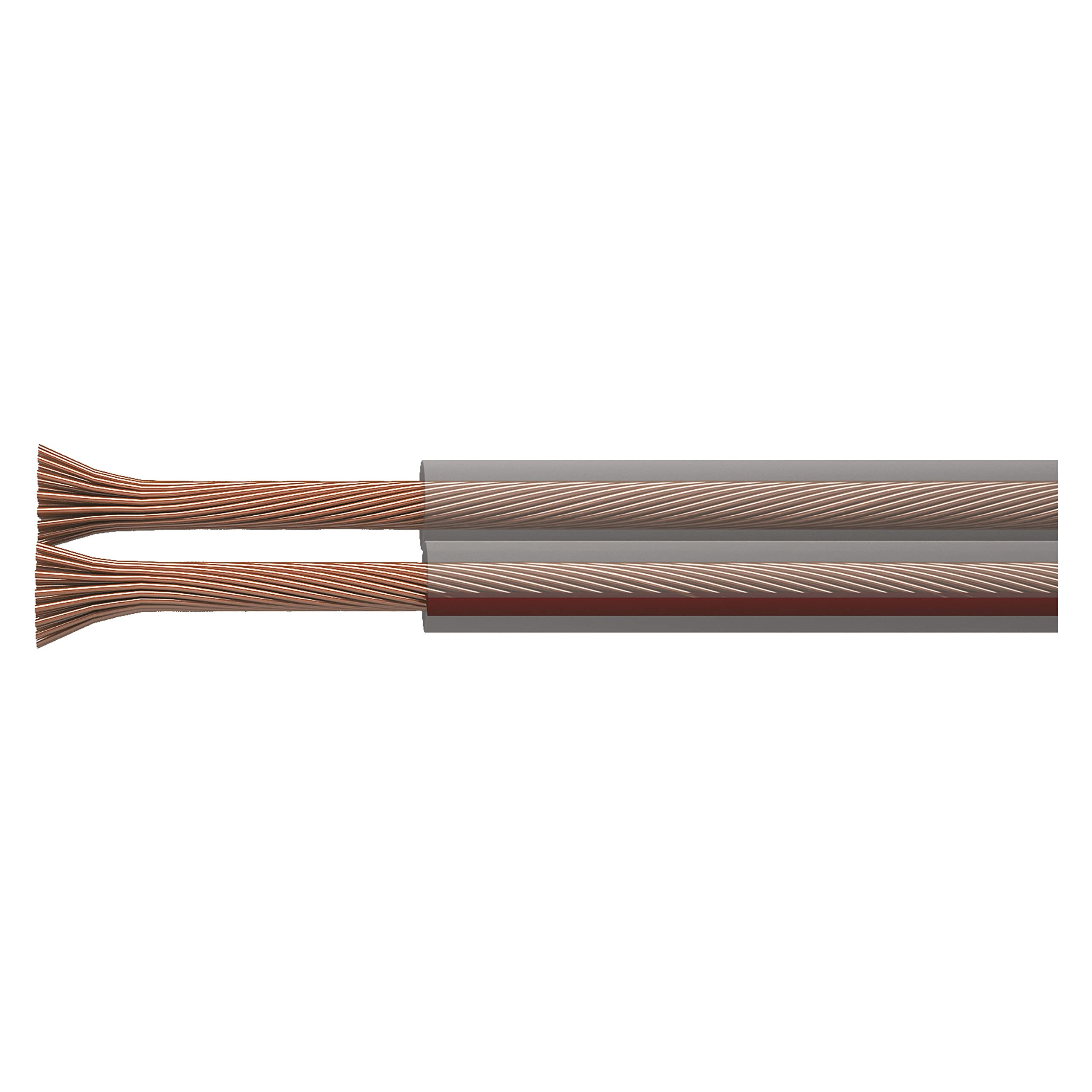 EMOS S8405 Câble de haut-parleur HiFi 2 x 2,5 mm² 100 m en CCA pour haut-parleurs et systèmes Surround Transparent avec marquage polarité
