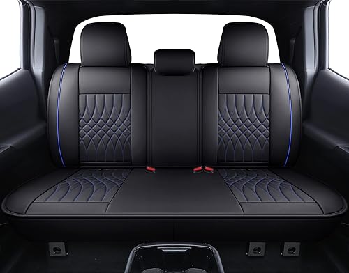 Miniatura 6 de YIERTAI Fundas de asiento compatibles con Tacoma para cabina de doble acceso TRD Off-Road Limited SR SR5 Trail Edition 2005-2024 2025 (2 piezas