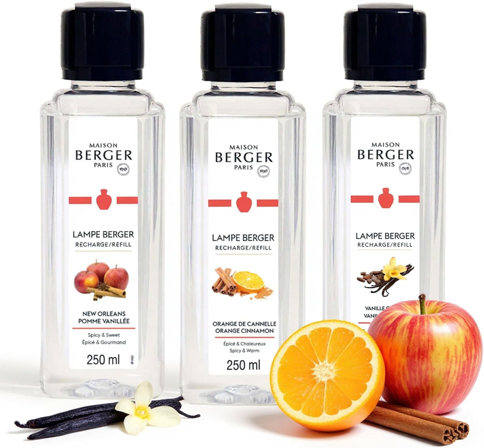MAISON BERGER Lampe Berger Refill, 3 x 250 ml, Warm Trio