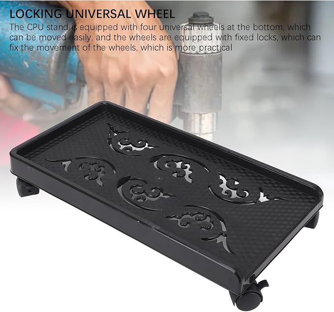 Soporte móvil para CPU WALFRONT con ruedas bloqueables miniatura 7