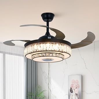 42" Bluetooth Chandelier Ceiling Fan with Light