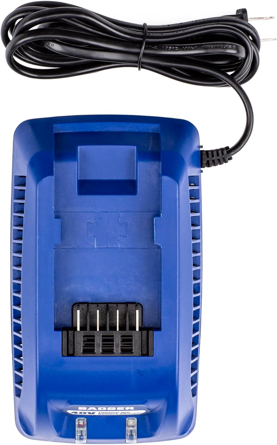 Wild Badger Power WB40V2.1AC 40 Volt 2.1A Standard Charger, Blue – Fast & Efficient Charging for 40V Lithium-Ion Batteries, Compatible with String Trimmers, Leaf Blowers, Lawn Mowers & More