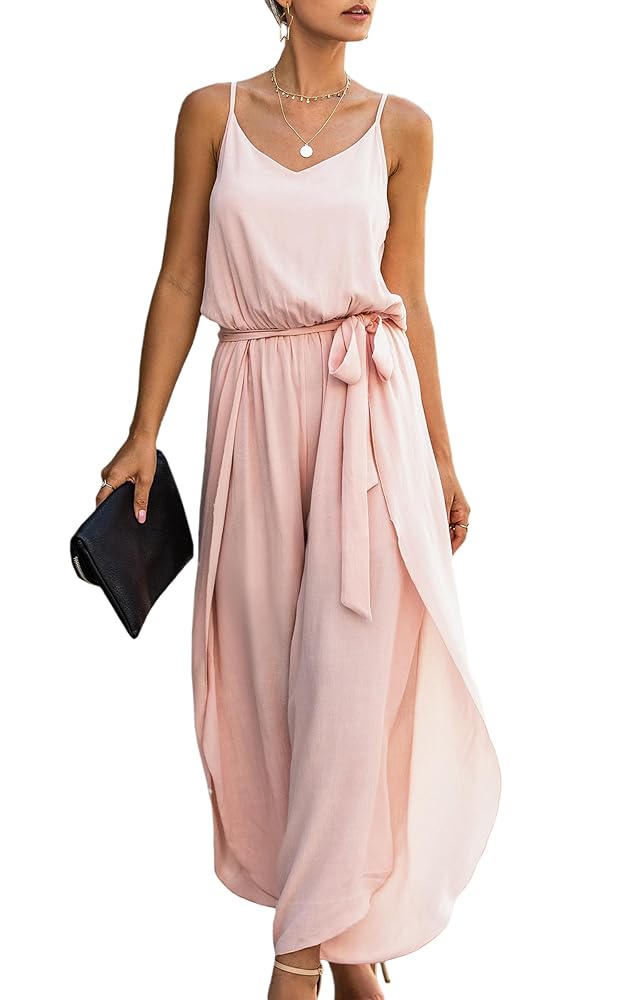 Amazon.com: ECOWISH Women Long Pants Jumpsuit: Spring Dressy