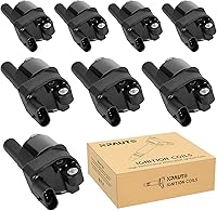 NPAUTO 8-Pack Round Ignition Coils for Chevy Silverado Tahoe GMC Sierra V8 4.8L 5.3L 6.0L 2007-2017 - UF414 UF413 Compatible