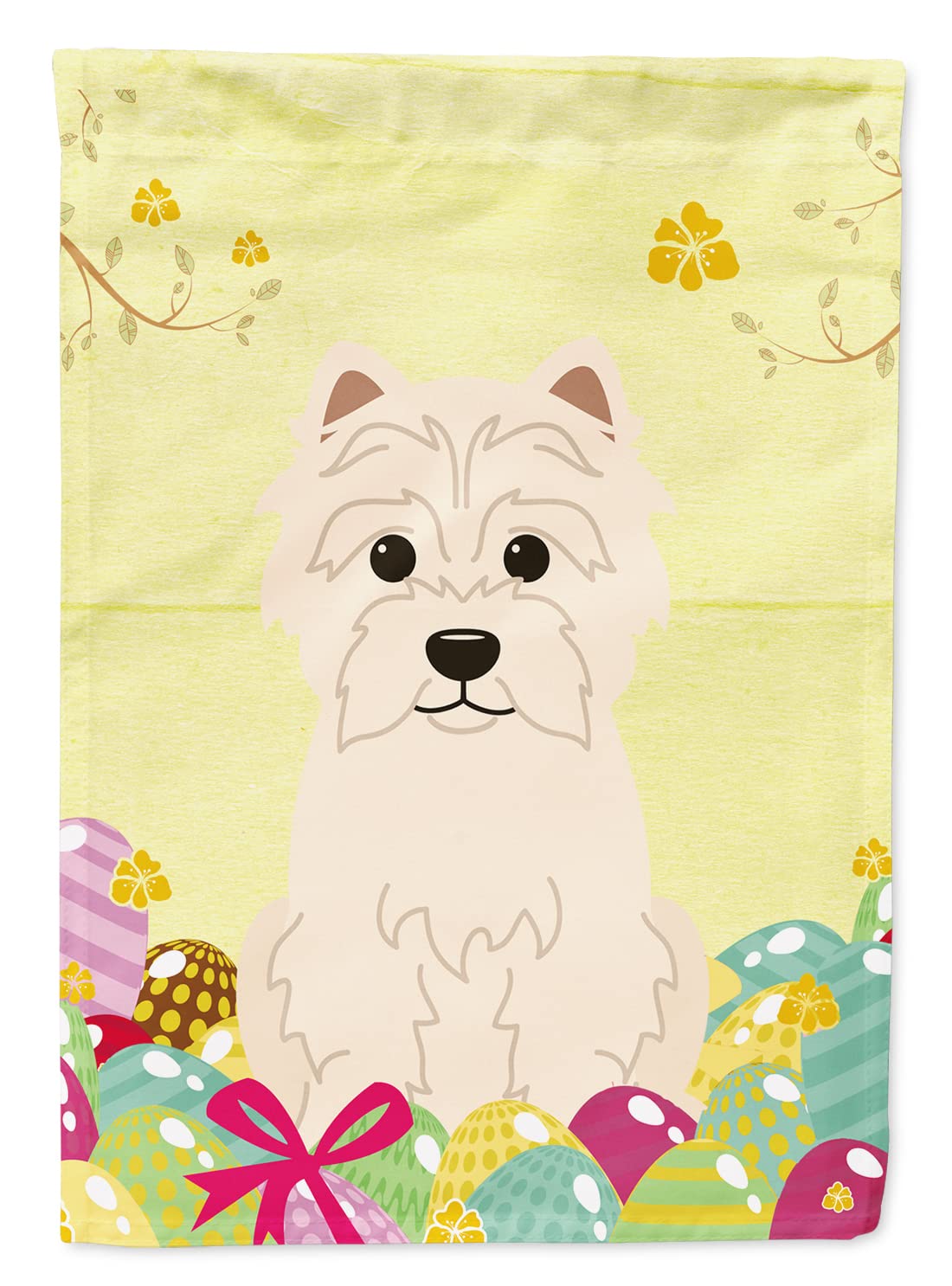 Drapeau de jardin Westie et œufs de Pâques, le cadeau idéal pour les amoureux des chiens