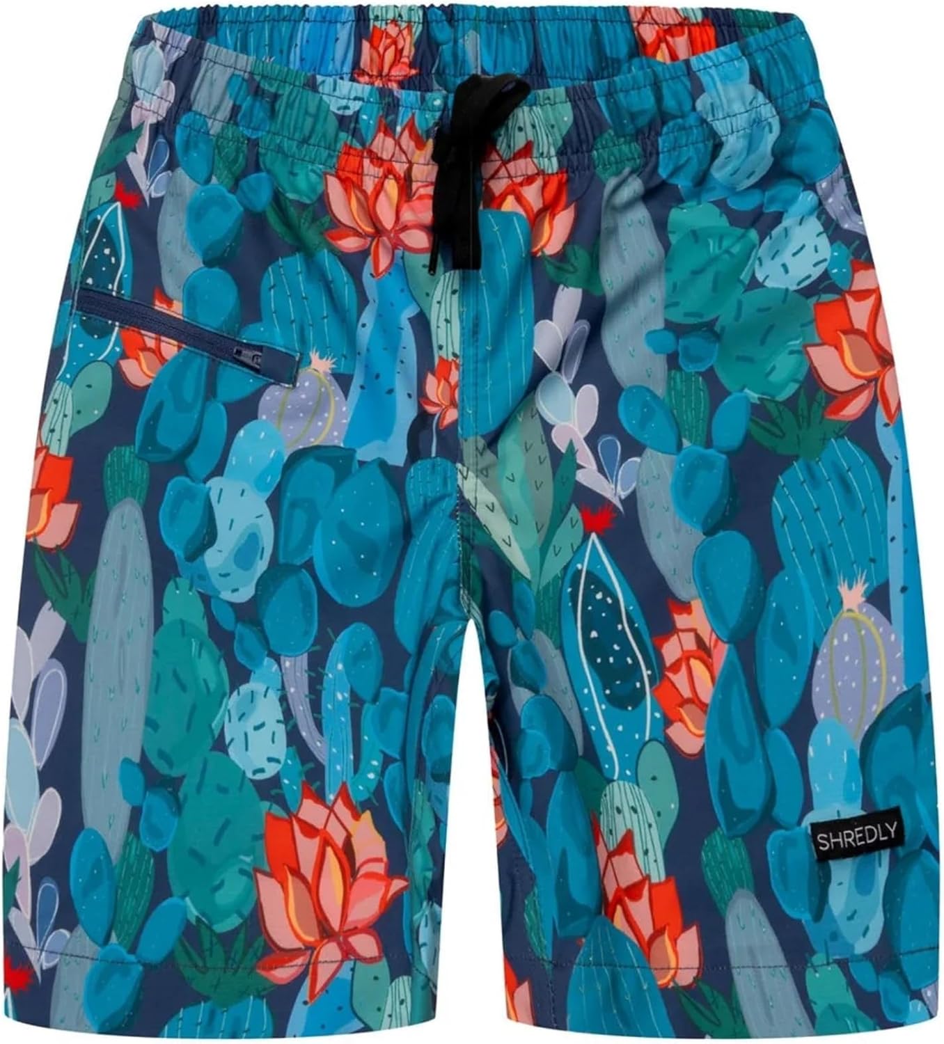 SHREDLY Littles Short for Kids | Recycled 4-Way Stretch Fabric, Adjustable Waistband, & Zippered Pocket for Active Adventures
