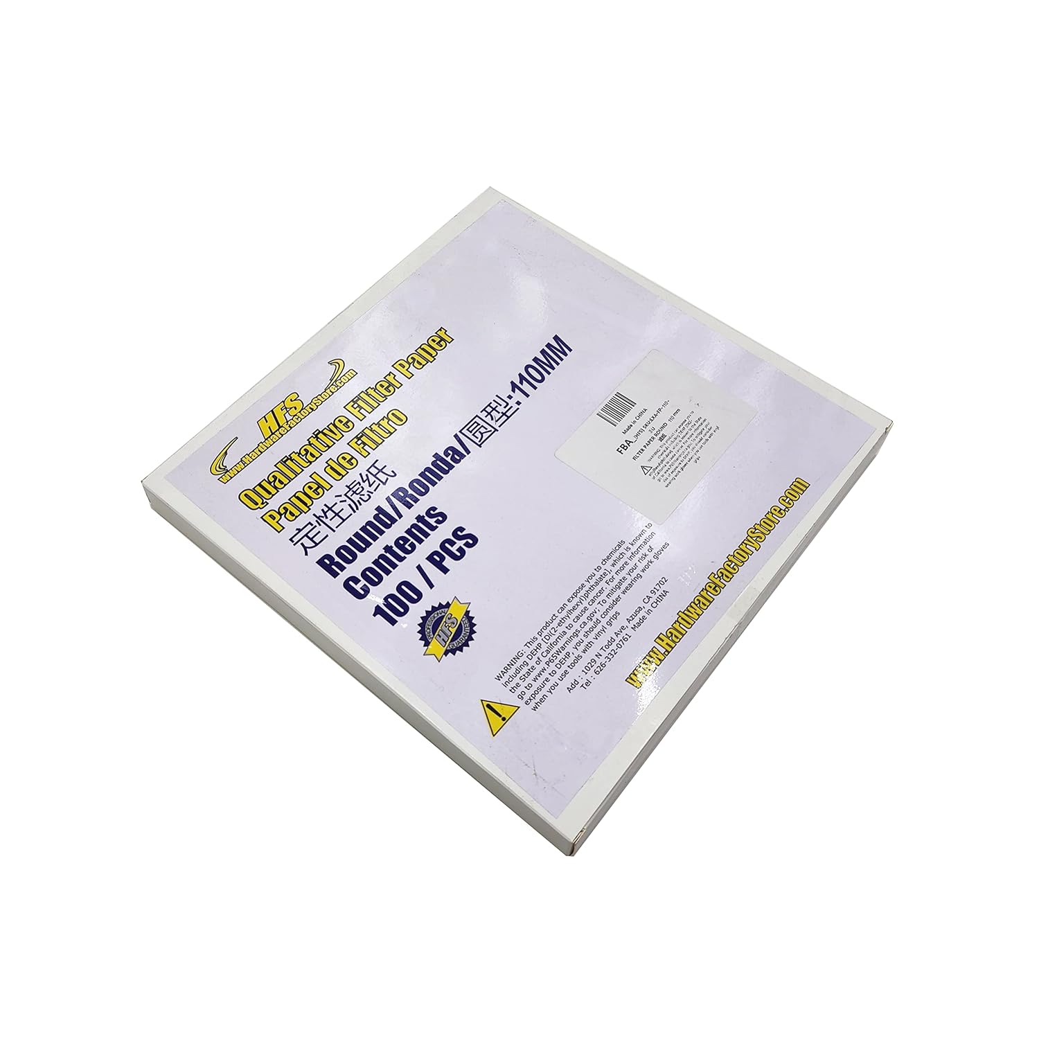 HFS(R) 110mm Ashless Qualitative Filter Papers Lab 100PCS Fast 20 um Round (110mm, 20um)
