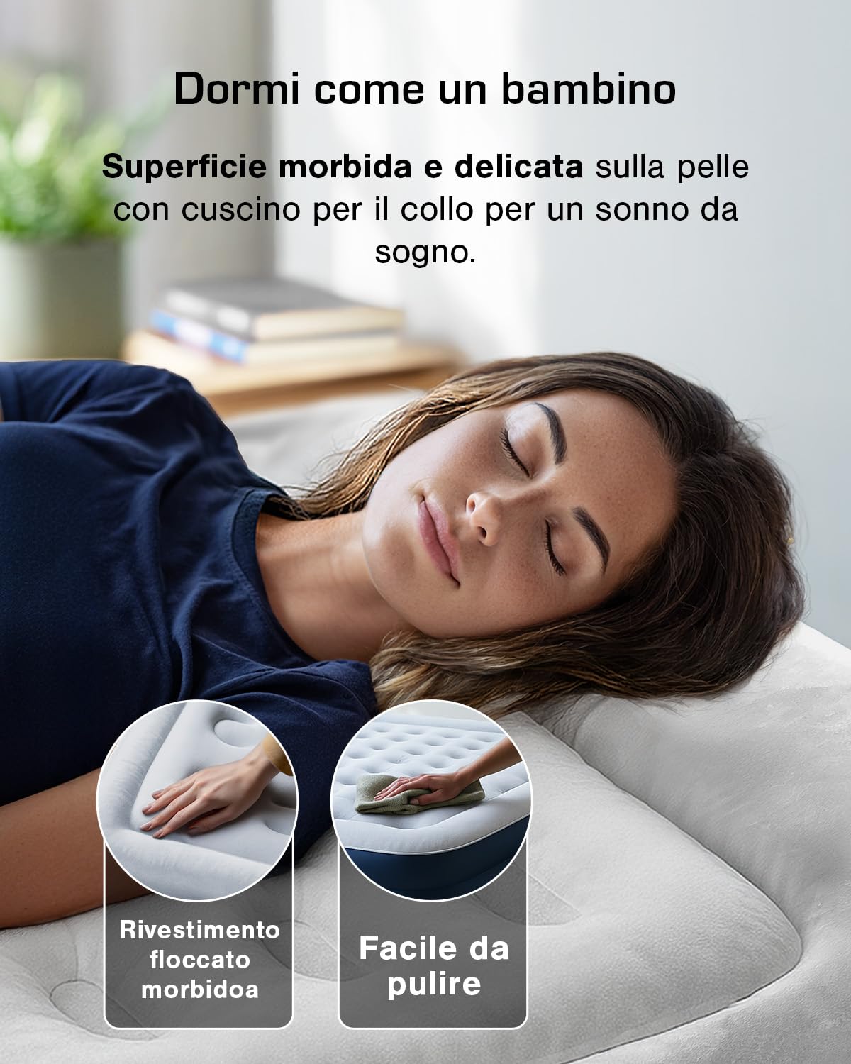 Active Era Materasso Gonfiabile Singolo con Pompa Elettrica Integrata, Rialzato e con Cuscino Integrato, Dimensioni di 99 X 188 X 36.5 cm