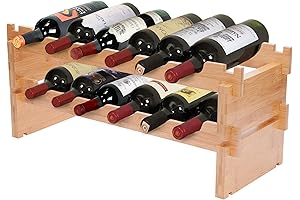 Modular Wine Rack: Stackable, Expandable Bamboo Wine Storage