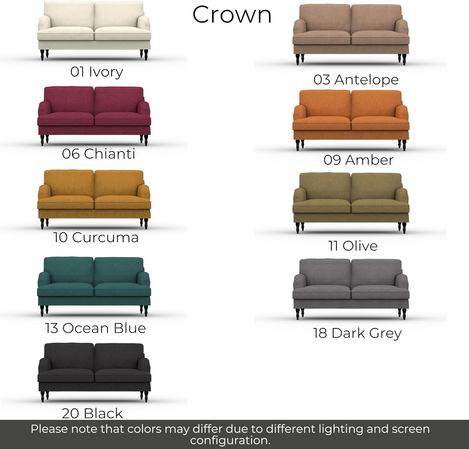 comfortly Cover for Stocksund 2 Seat Sofa, Replacement Slipcover, Heavy Duty 7 pcs Cover, Soft Durable Washable Fabric, Easy to Clean & Replace (Crown - Curcuma)