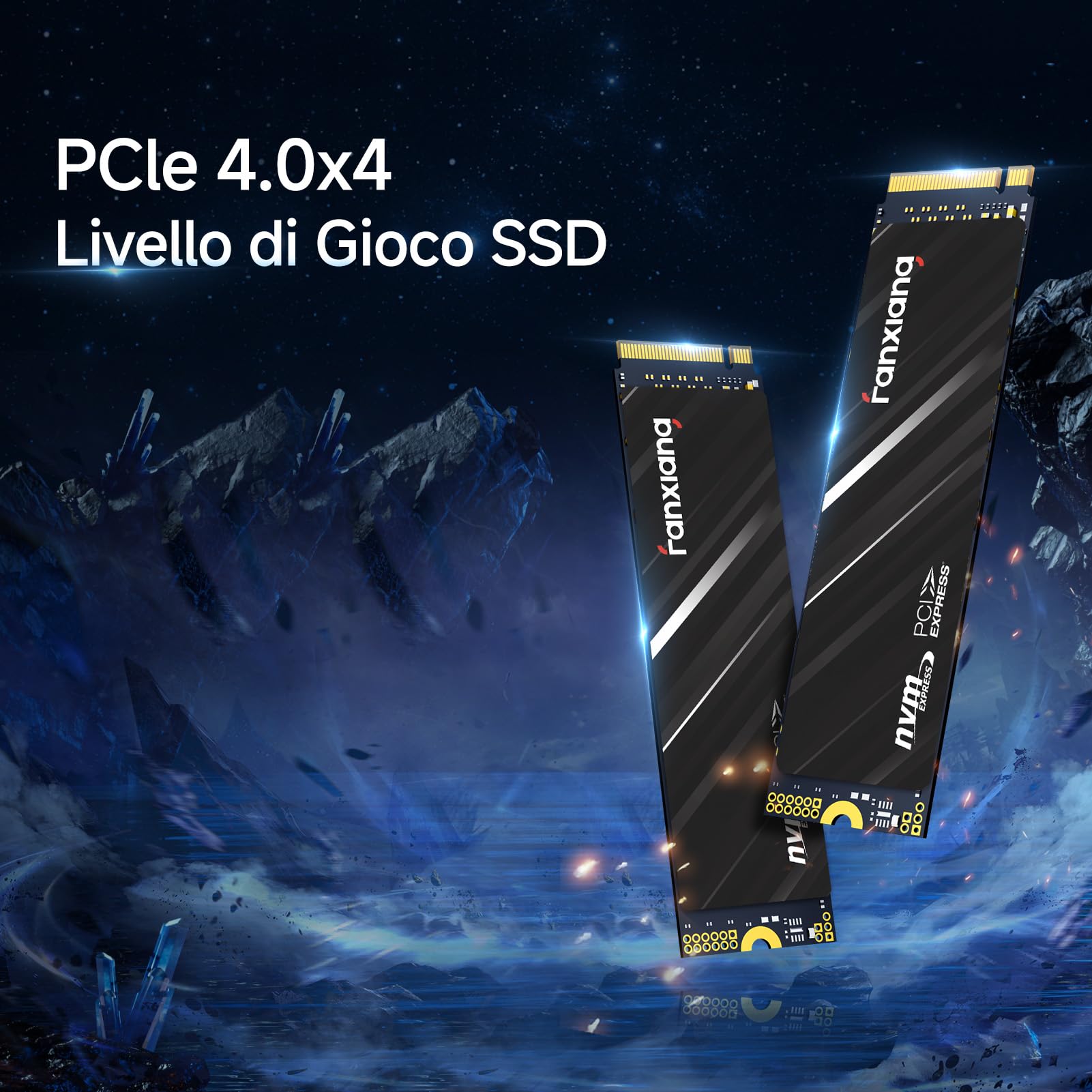 fanxiang SSD 2TB PCIe Gen4 NVMe M.2 - fino a 5000MB/s - SSD Interno Gaming Unità a Stato Solido - Compatibile con Notebook e PC Desktop - S690Q