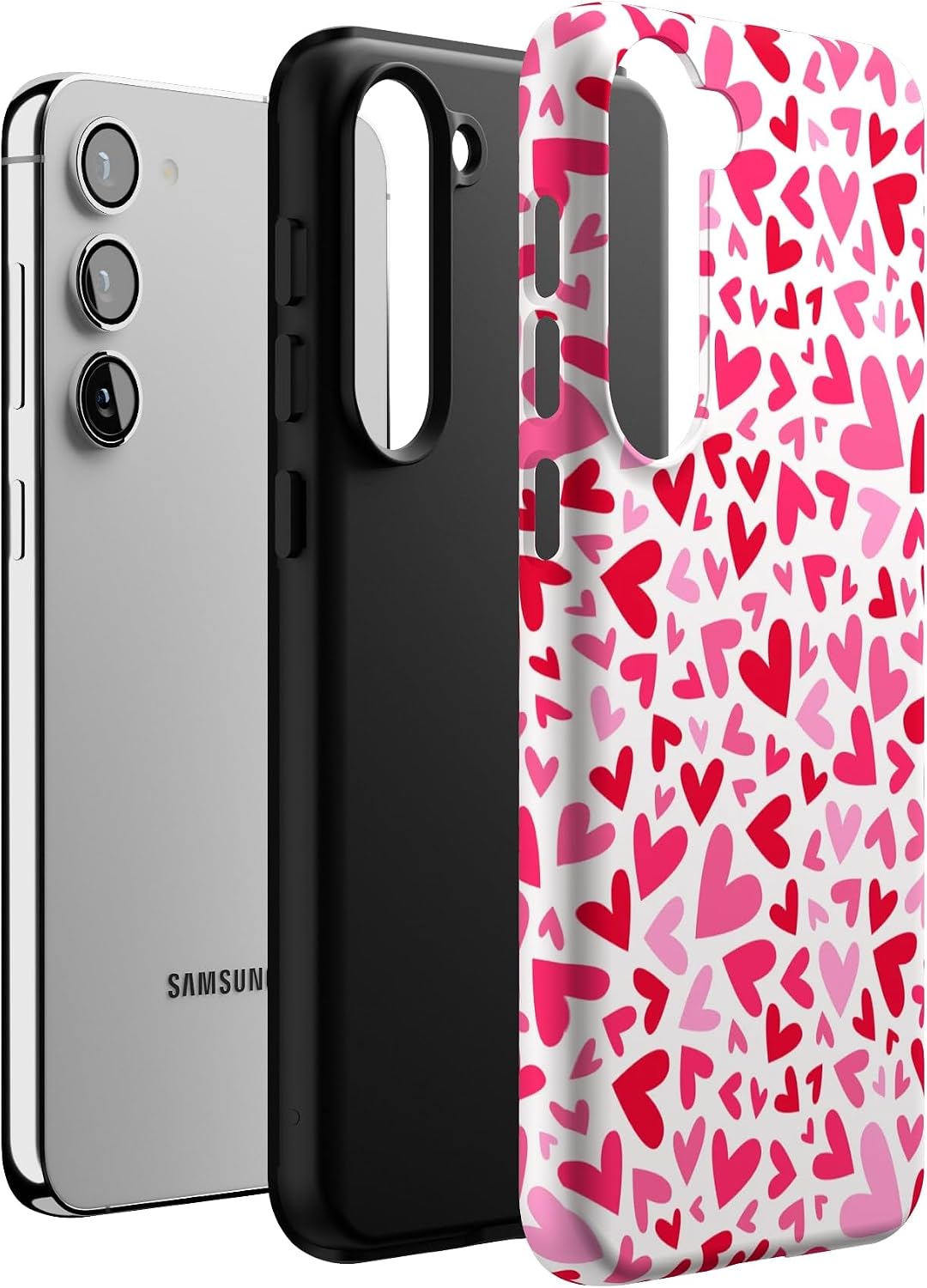 Casely Galaxy S23 Plus Case | XOXO | Candy Hearts | Essential Slim Dual-Layer Protective Design