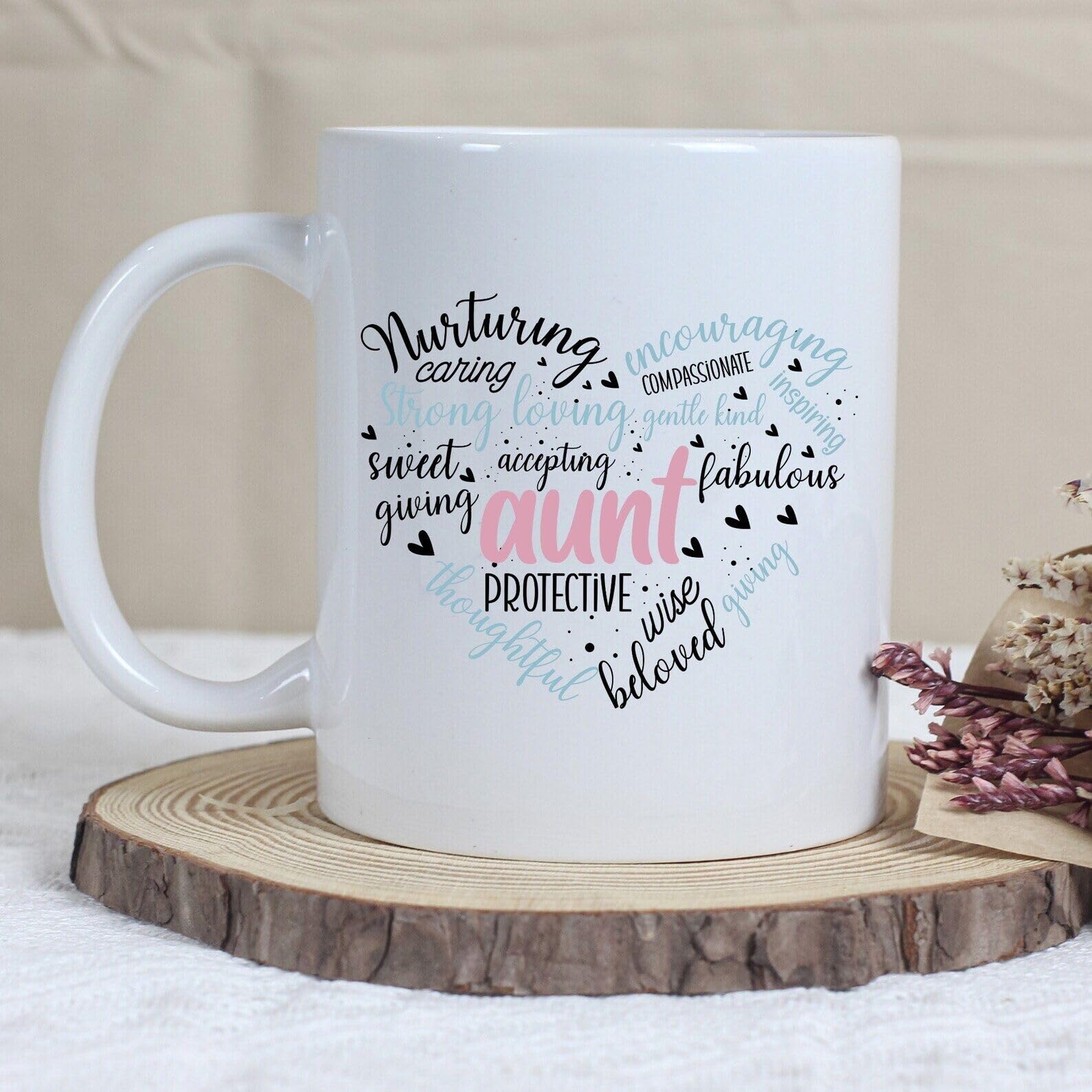 MUGS TRADER Aunt Ceramic Mug Mothers Day Gift Aunt Coffee Mug Gift for Aunt Gift for Mom Printed Coffee and Tea Ceramic Mug- 11OZ Ceramic Coffee Mug