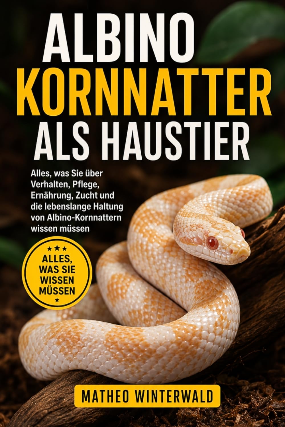 ALBINO-KORNNATTER ALS HAUSTIER: Alles, was Sie über Verhalten, Pflege, Ernährung, Zucht und die lebenslange Haltung von Albino-Kornnattern wissen müssen