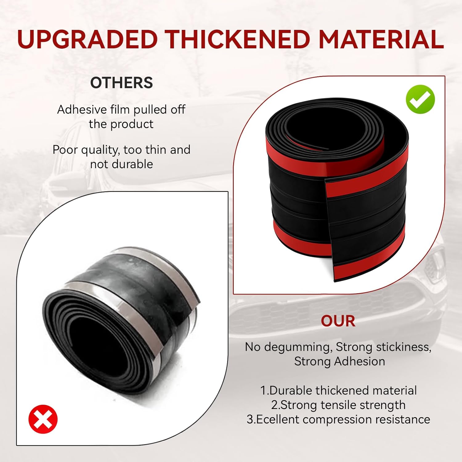 Tailgate Gap Cover, 4.25" Width Rock Block Tailgate Seal Replacement for ROK Block Tailgate Gap Cover, Tailgate Seal to Stop Dust, Water, Rocks and Debris, Easy to Install