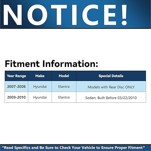 Miniatura 161 de Detroit Axle - Rotores de disco delantero de 10.827 in + pinza de freno lateral del pasajero de repuesto para Toyota RAV4 Prius V Lexus HS250H Scion