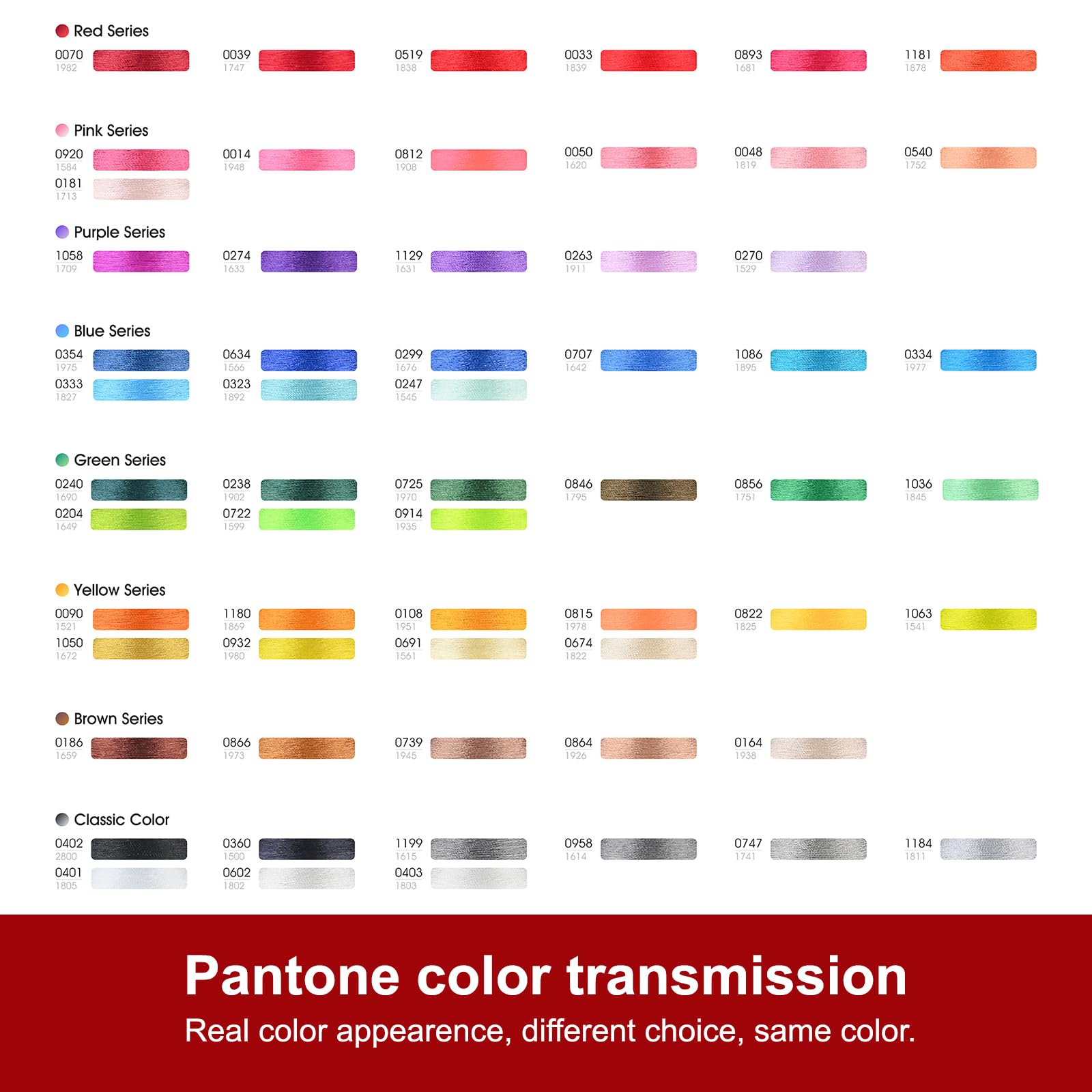 Kit di fili da ricamo in poliestere, 60 colori, 800 m (550Y) ogni bobina, per macchine da ricamo e macchine da cucire