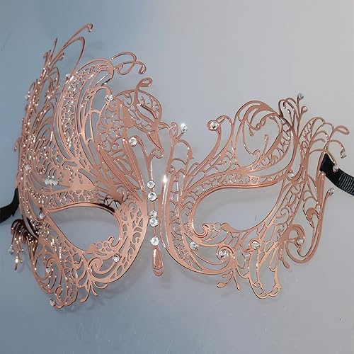 Miniatura 3 de Juego de máscaras venecianas para parejas, estilo de lujo, máscara de fiesta de princesa para parejas, mujeres y hombres, máscaras de Mardi Gras