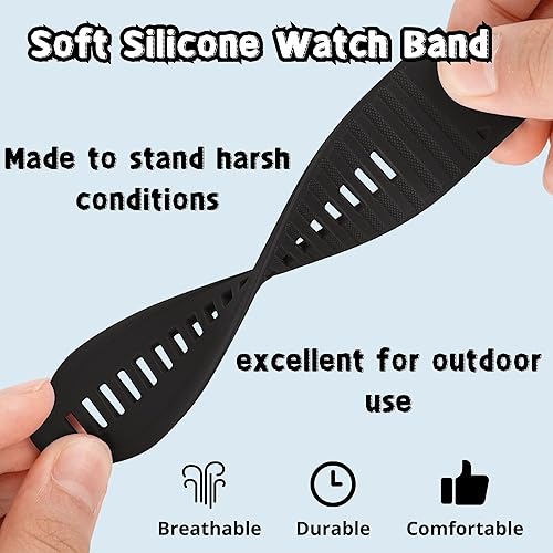 Miniatura 4 de Correas de reloj de repuesto para Garmin fenix 7x pro zafiro solarfenix 5x6x pro solarfenix 33hrTactical Deltaepix gen 2 2.008 in bandas de ajuste