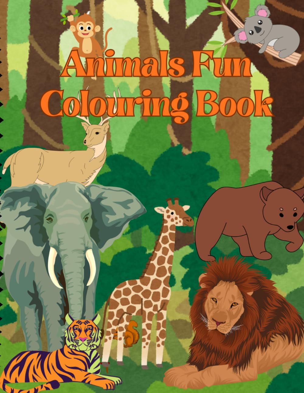 Animals Colouring Book - Learn Animals Name While Colouring