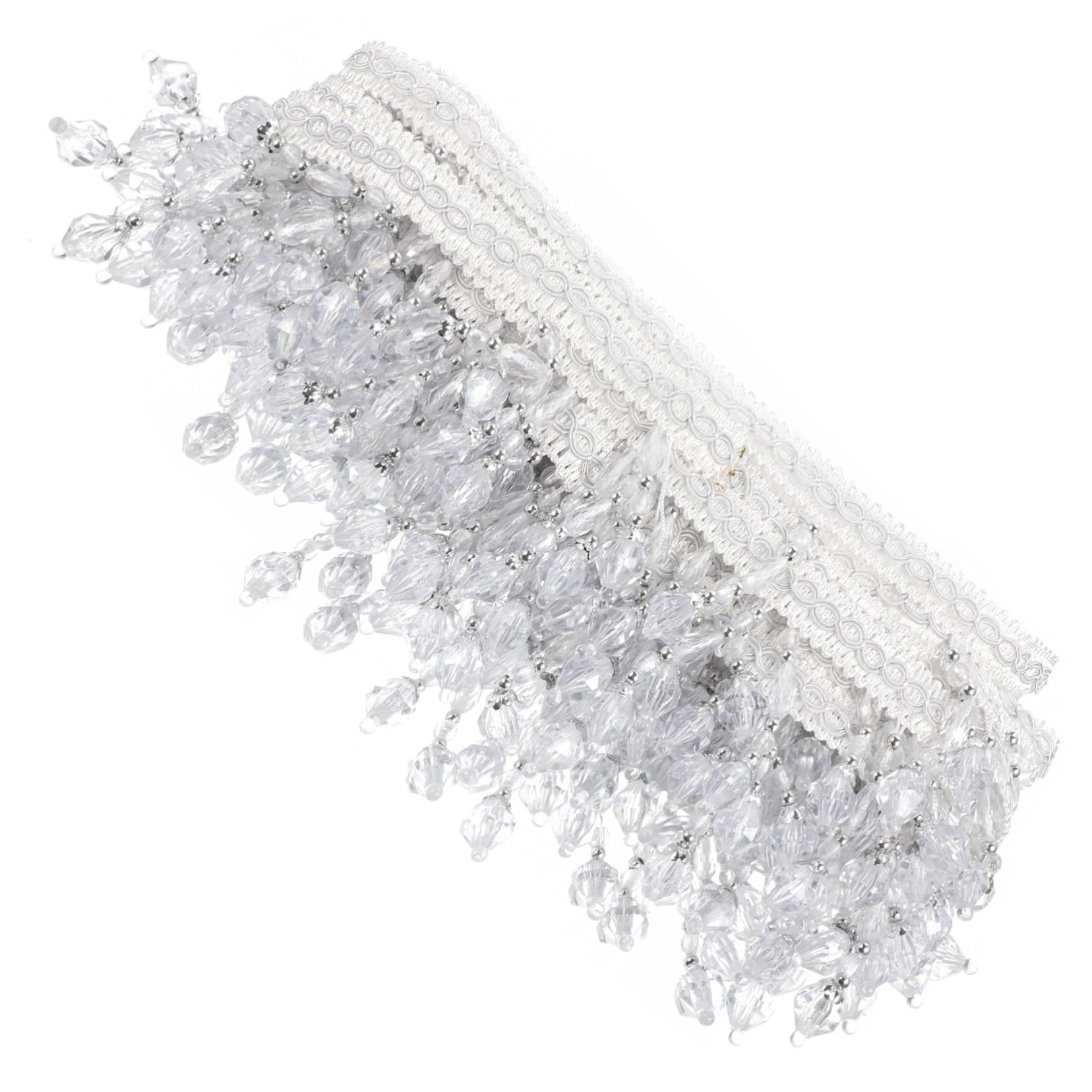 LALAFINA Rideau À Franges Perlées Franges À Garniture À Franges Pour Canapé 9 Cm Accessoires De Décoration Pour La Maison