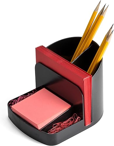 Miniatura 5 de Officemate Organizador de escritorio reciclado de lujo, negro (26022) 5 x 5.4 x 6.8 pulgadas