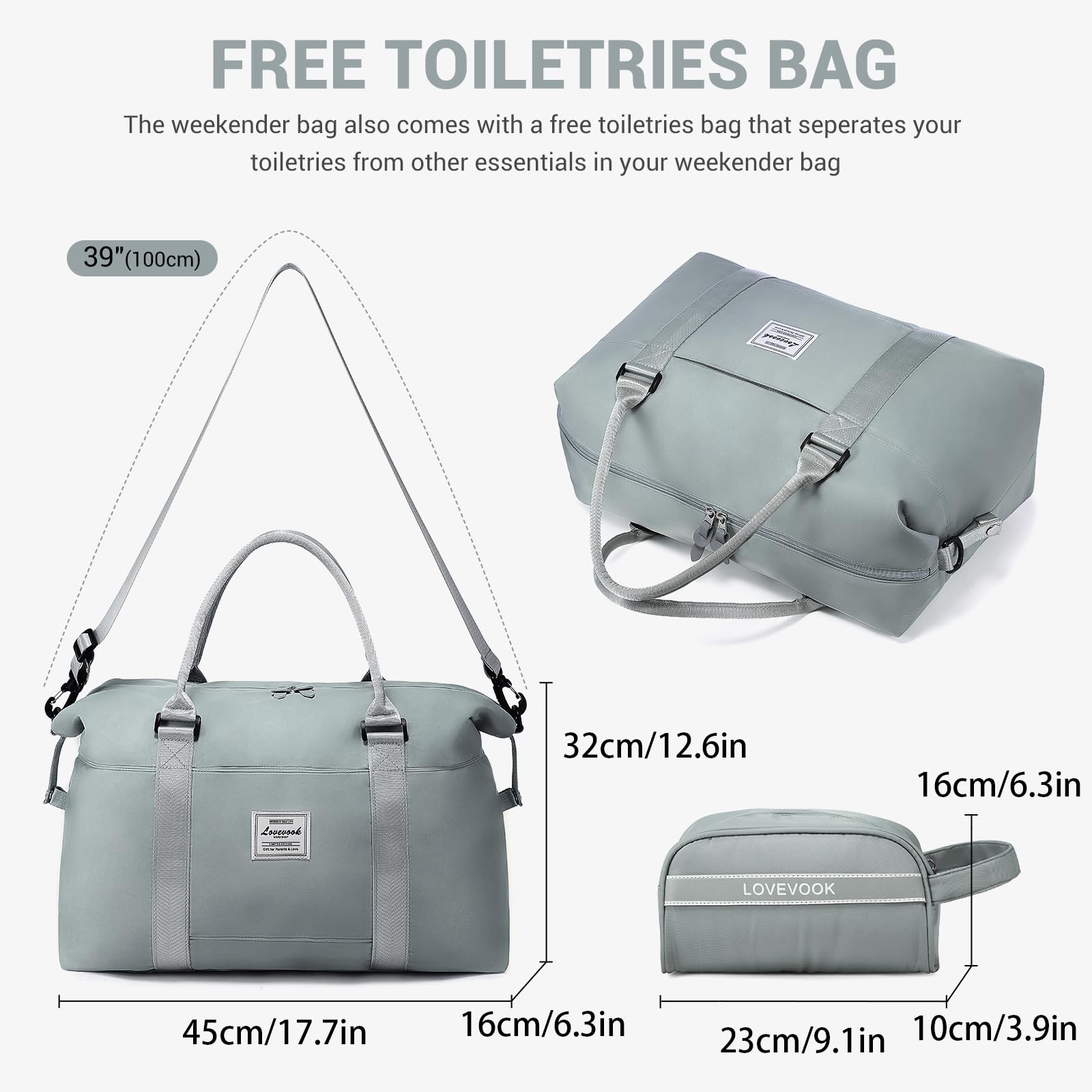 LOVEVOOK Borsone da Viaggio Donna Borsone Palestra Borsa da Viaggio Weekend Borsa Palestra Grande Borsone Nascita Ospedale Borsoni Palestra Borse Sportive Borsa Piscina Bagaglio a mano Travel Bag