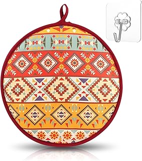 12" Tortilla Warmer Pouch, Microwave Safe & Insulated for 1.5 Hours, Ideal for Tortillas, Tacos, Naan & Pizza, Exclusive Hanging Hook Included (Red)