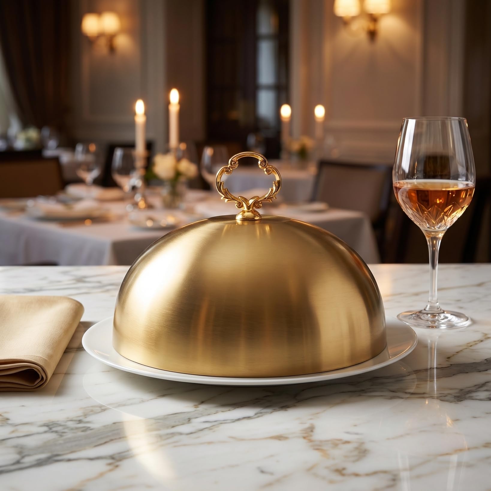 Cloche en acier inoxydable pour cuisson du fromage, steak, gâteau, beurre, dessert, badigeonnage, plaque de service, cloche pour hamburgers, sandwichs