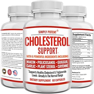 Cholesterol Lowering Supplement that works, Supports Lower High Cholesterol, Triglyceride, LDL & Raise HDL Naturally, Heart Healthy Natural Capsules with Garlic, Plant Sterols, Niacin, Guggul, 60 Ct