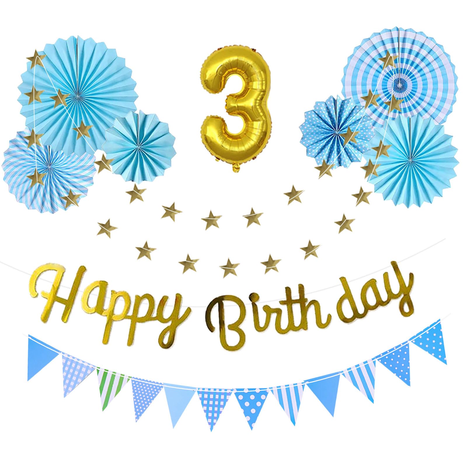Amazon.co.jp: 3歳 誕生日 飾り付け セット 誕生日 数字 バルーン