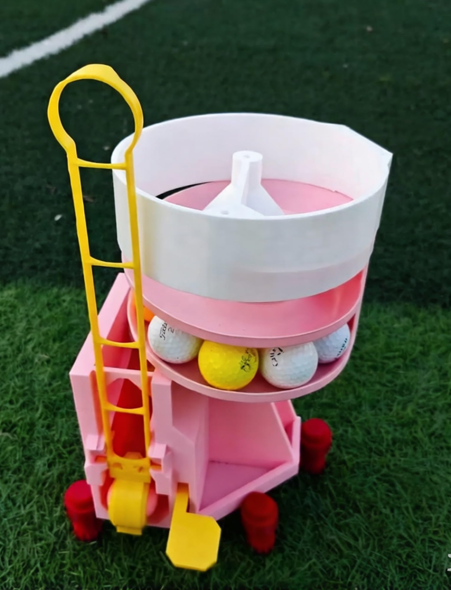 Automatischer Golfballspender – 25 Bälle Kapazität, tragbare Abschlagmaschine für Indoor- und Outdoor-Training und Übung