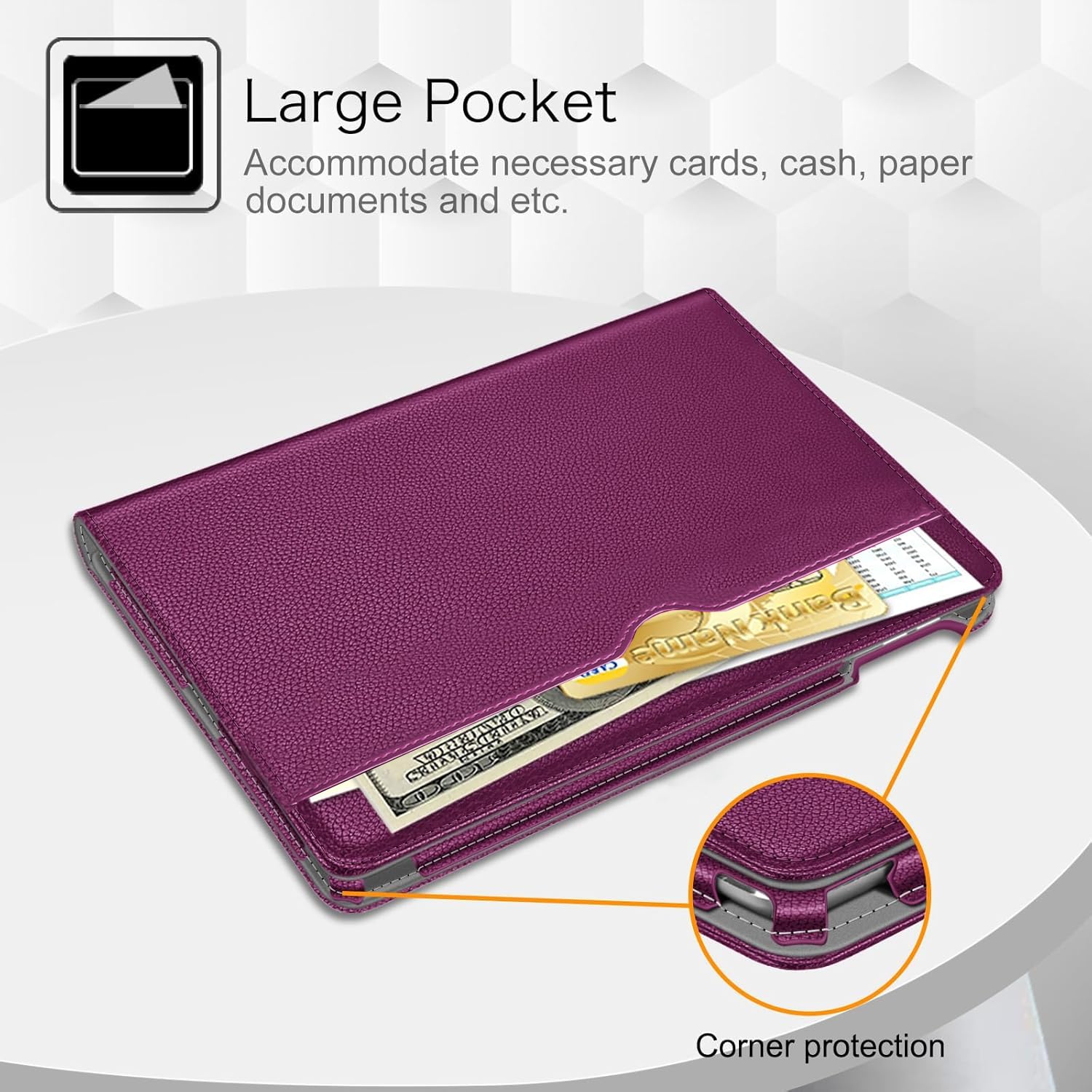 Étui IPad 9,7" 6e/5e Génération Et IPad Air 2/1 - Cuir PU, Fonction Veille/réveil, Poche Documents, Support Réglable