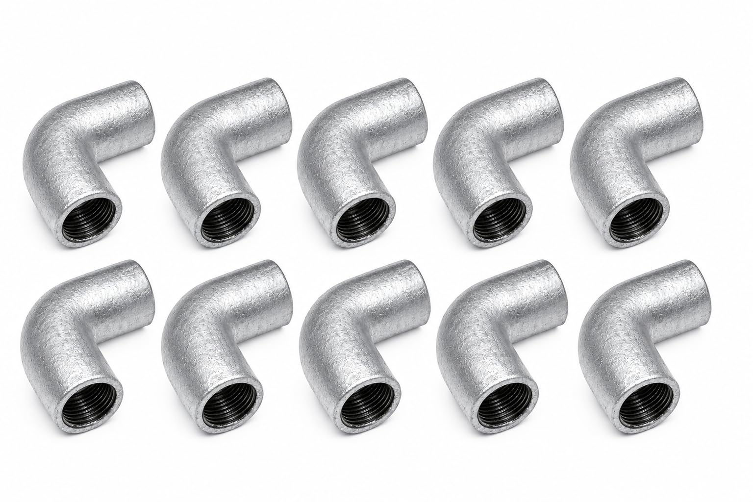 Niglon 20MM Galvanised Conduit Solid Elbow for use with Electrical Conduit Systems 1,5,10,20 (10)