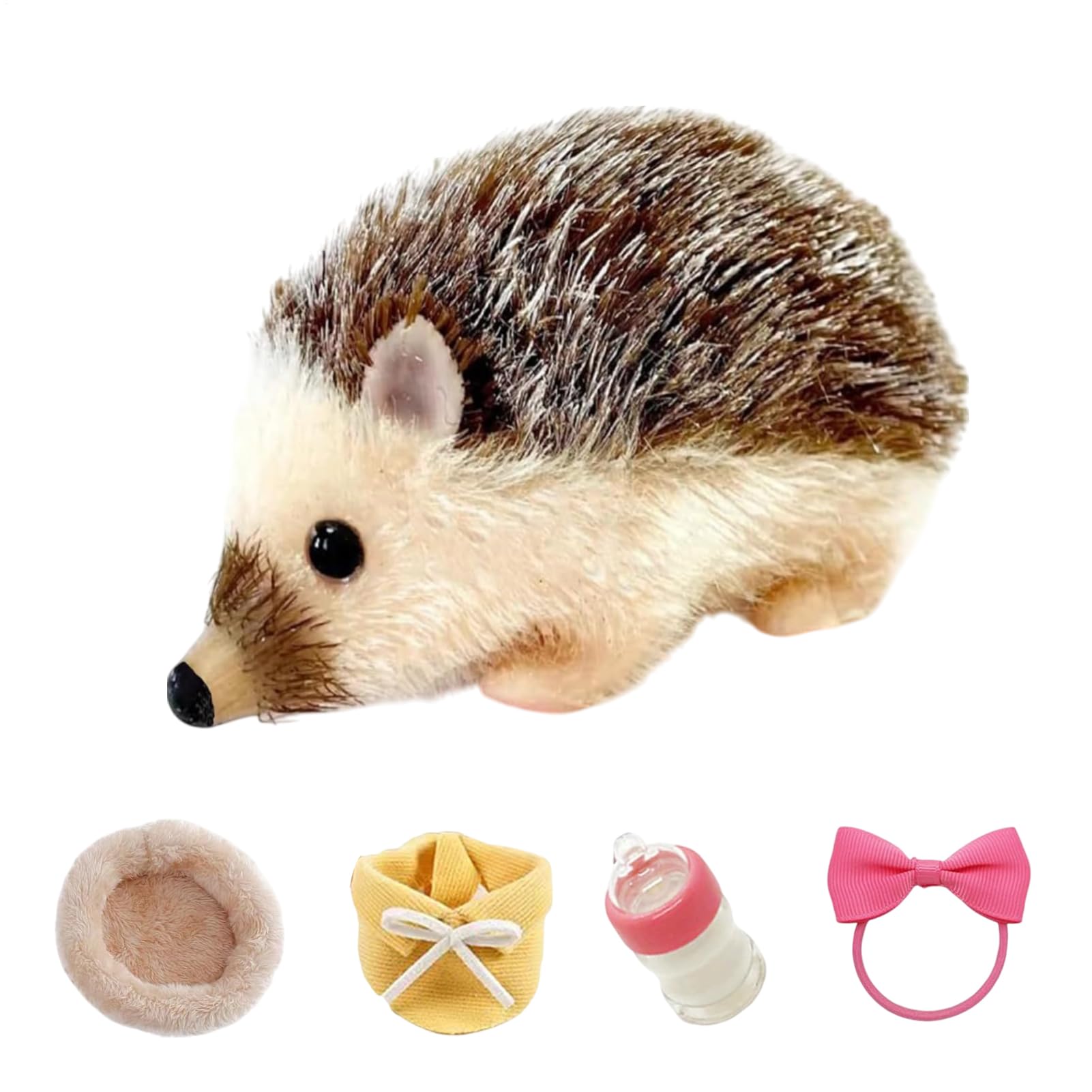 Erizo Pequeño Juguete de Erizo de 13 cm | Modelo Animal Con Almohadilla Para Dormir, Muñeca De Silicona Para Decoración Del Hogar Y Juego Infantil