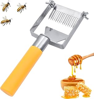 ZONSUSE Honig Entdeckelungsgabel, Imker Gabel aus Edelstahl mit Griff, Waben Schaber zum Ernten und Extrahieren von Honig, Imkerei Ausr&uuml;stungswerkzeug, Perfektes Bienenstock Werkzeug f&uuml;r Imker A