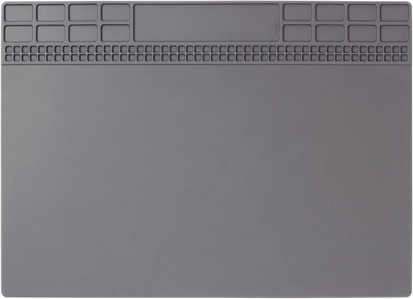AUORY Soldering Mat, Premium Magnetic Silicone Repair Mat, Heat Resistant 932°F Solder Mat for Solder Station, Phone, Computer, Laptop Electronics Repair 13.8'' x 9.8'' Gray