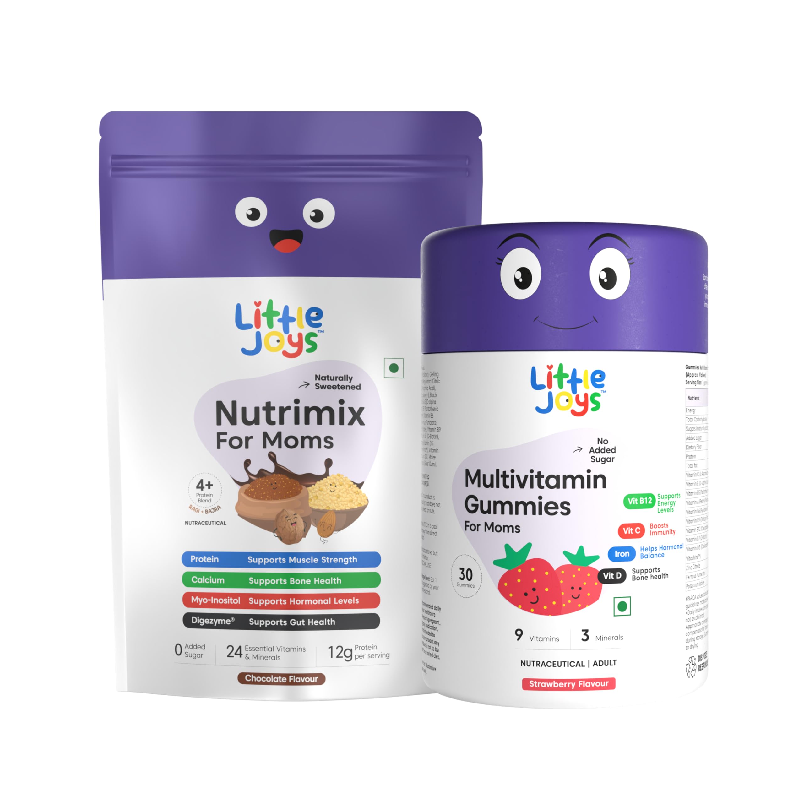 Little Joys Immunity Boosting Kit | 7-12 years | For Better Immunity & Strength | With Ragi, Bajra, Vitamin A, C, D3, B12, Zinc & DHA | With Nutrimix 350g & Multivitamin Gummies 30N — Amazon image 12